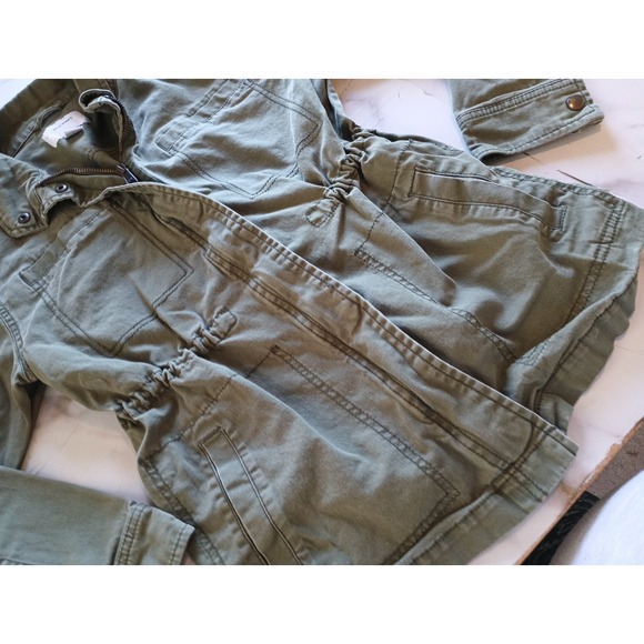Old Navy Women's Green Cargo Jacket Military Style Size XS Lightweight Utility - Picture 2 of 16